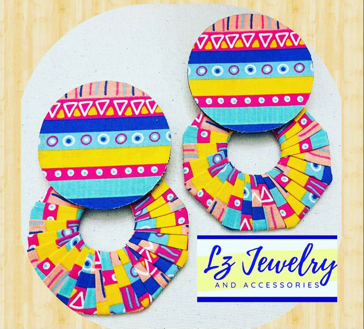 Multicolored Aztec Inspired Earrings