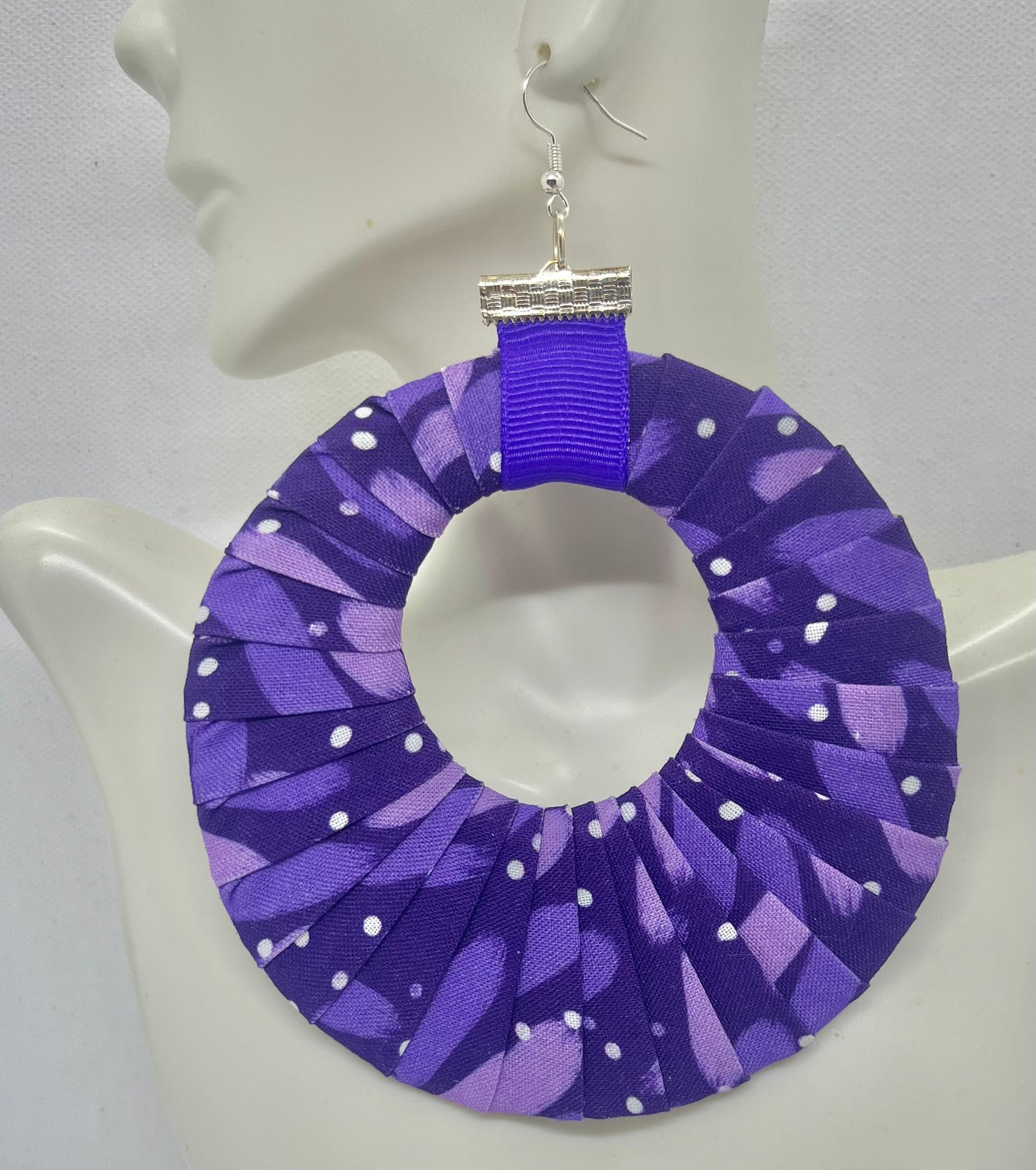 Eggplant Hoop Earrings