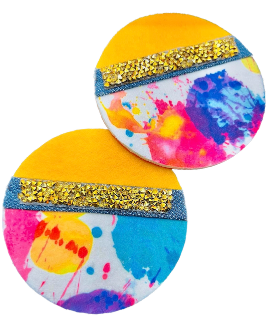 Tie-Dye & Denim Earrings